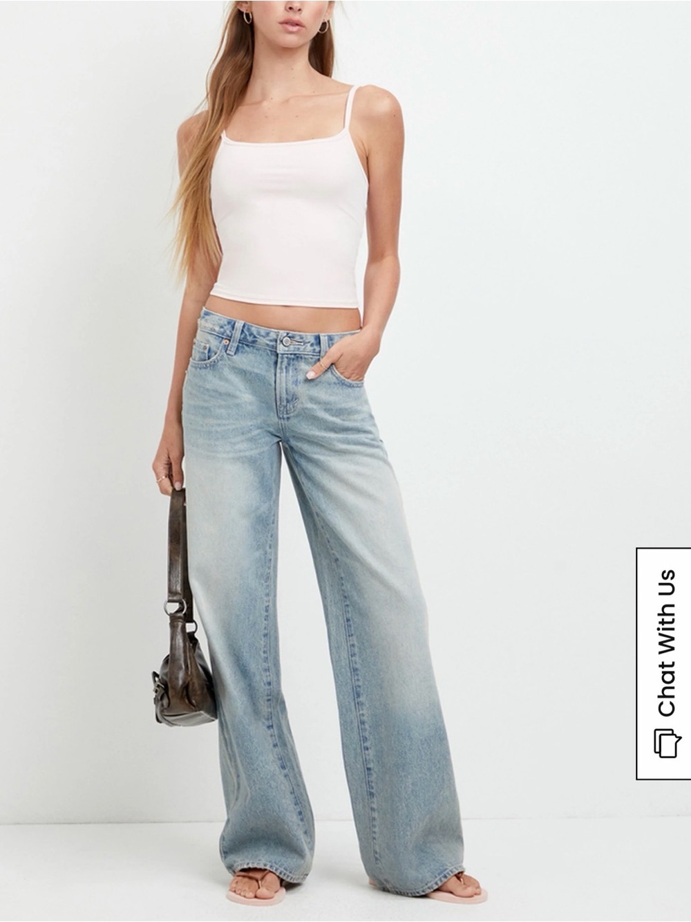 Pacsun Casey low rise baggy jeans light wash size 25